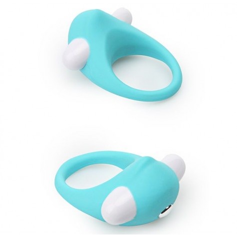 Голубое эрекционное кольцо LIT-UP SILICONE STIMU RING 6